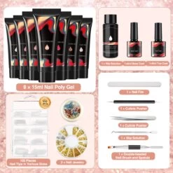 Merkloos Nepnagels - Polygel Set - Nagelverlengingsset - 8 Kleuren - Nagels Set - Temperatuurwisselgel - Lichtgevende Gel - Voor Beginners - Voor DIY Salon Art Nagels - Type A -Mooi Leven 1200x1200 1733