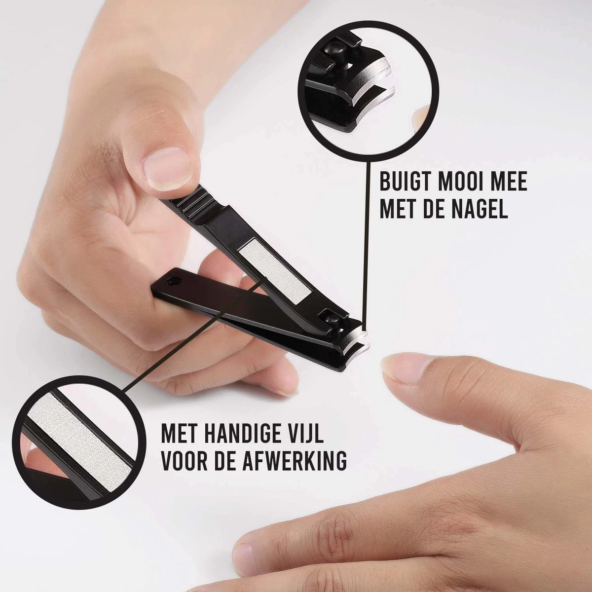 Nagelknipper Set Van 2 Voor Vingernagels En Teennagels Teennagelknipper - RVS 5 Nagelknipper Set Van 2 Voor Vingernagels En Teennagels Teennagelknipper - RVS - Afbeelding 3