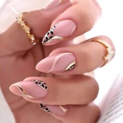 Merkloos Press On Nails - Nep Nagels - Roze Goud - Almond - Manicure - Plak Nagels - Kunstnagels Nailart - Zelfklevend