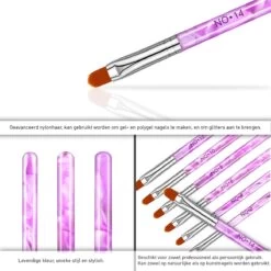 Merkloos 7 Roze Penselen Voor Gel/ Polygel En Glitter - Nagel Kwasten - Nail Brush 12 Merkloos 7 Roze Penselen Voor Gel/ Polygel En Glitter - Nagel Kwasten - Nail Brush -Mooi Leven 1200x1200 1807