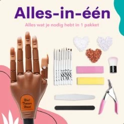 Merkloos Oefenhand Voor Nagels - Nailtrainer - Nagel Oefenhand - Compleet Acryl Nagels Starterpakket -Mooi Leven 1200x1200 1822