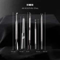 YUBBI™ Professionele Nagelverzorging Set - 5 Delig - Nagelriem Duwer - Bokkenpootje - Gellak Verwijderaar - Nagelvijl - Gel Acryl Nagel Prep - RVS - Inclusief Opbergetui -Mooi Leven 1200x1200 1843