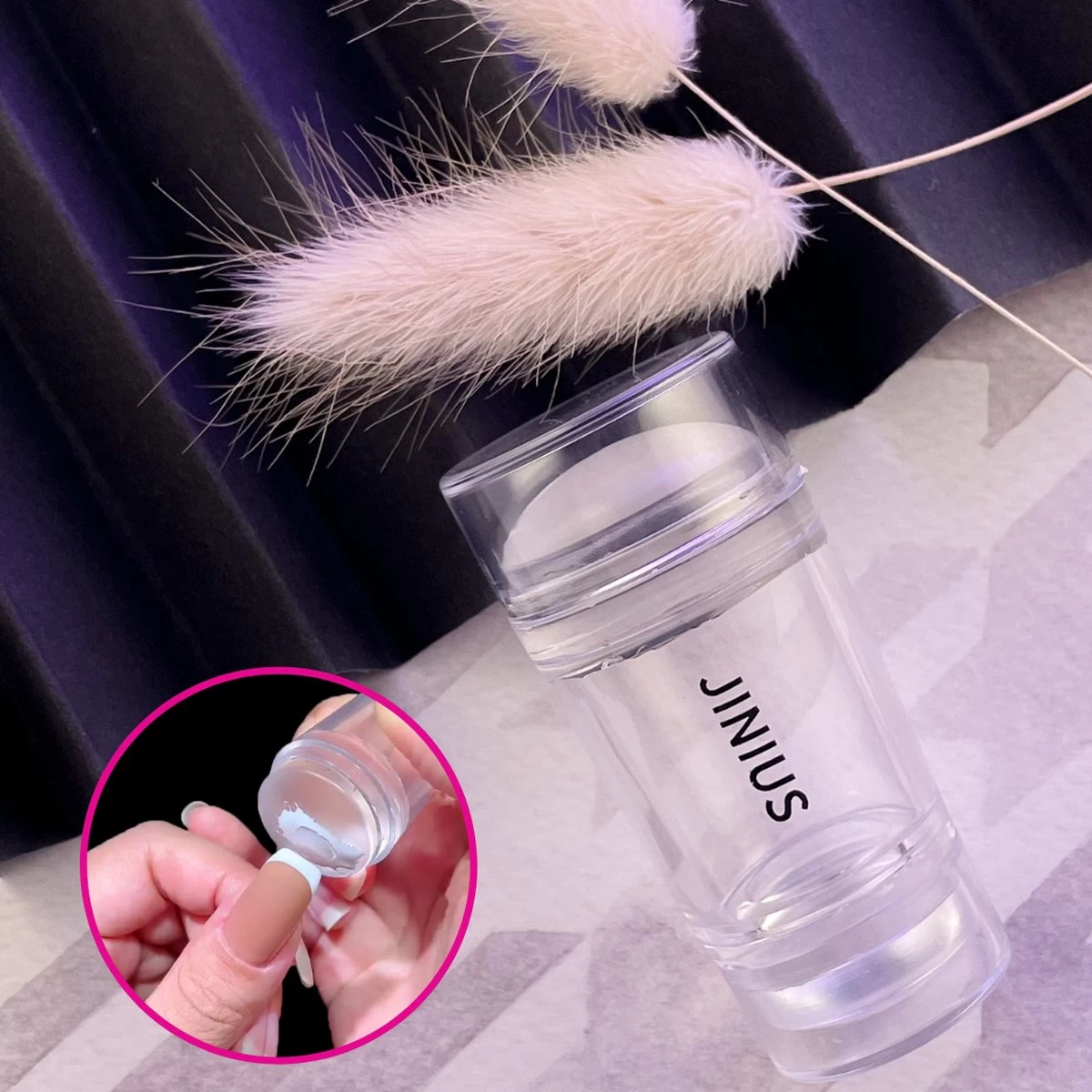 Merkloos Jinius ® - Nagelstempel Doorzichtig - Dubbele Siliconen Gel Stamper - French Manicure Tip Stempel - Nagelstempel Met Schraper - Nail Art Jelly Stamp - Nagel Stempel Kussen 3 Merkloos Jinius ® - Nagelstempel Doorzichtig - Dubbele Siliconen Gel Stamper - French Manicure Tip Stempel - Nagelstempel Met Schraper - Nail Art Jelly Stamp - Nagel Stempel Kussen