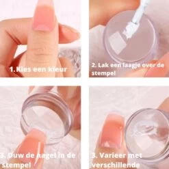 Byama Nagel Stempel - Stempel Set - Nailstamp - Nail Stamp Set - Transparante Jelly Stempel - Nail Art - Nagel Stempel Doorzichtig - Nagel Stempel Silicone - Nagel Kussen - Nagel Stempelplaat - Stempel Nagellak - French Manicure - French Nails - -Mooi Leven 1200x1200 1852