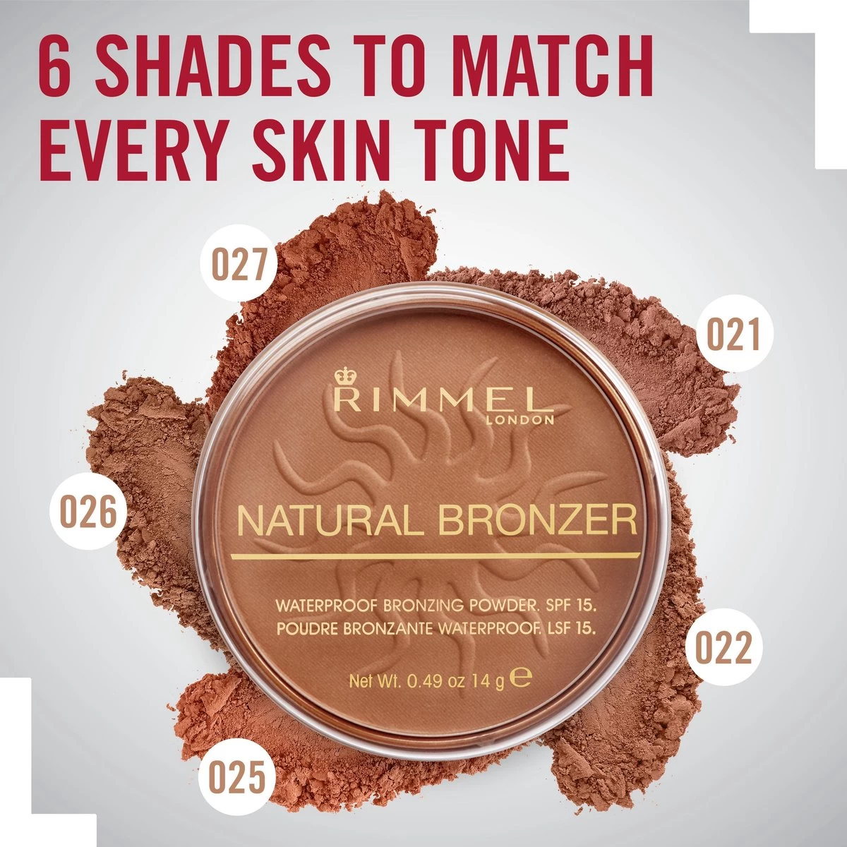 Rimmel London Natural Bronzer Bronzing Powder - 26 Sun Kissed 5 Rimmel London Natural Bronzer Bronzing Powder - 26 Sun Kissed - Afbeelding 3