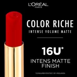 L'Oréal Paris - Color Riche Intense Volume Matte Lipstick- 482 Le Mauve Indomptable - Roze Lippenstift -Mooi Leven 1200x1200 361