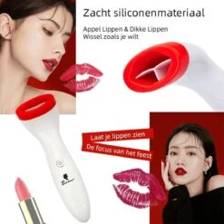 BenjaBeauty Lip Plumper - Lippen - Lipstick - Lippenbalsem - Rood - Wit -Mooi Leven 1200x1200 571