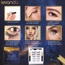 Nep Wimpers Met Magnetische Eyeliner Zwart - Wimperextensions Magnetic Lashes - Valse Wimpers Magneet Potlood En Applicator -Mooi Leven 1200x1200 605