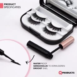 Qproducts Magnetische Wimpers - Nepwimpers - Wimperset Van 10 Wimpers 4 Eyeliners En Pincet - Inclusief Wimper Bewaardoos Met Ingebouwd Spiegeltje - Magneet Wimpers - Magnetic Lashes -Mooi Leven 1200x1200 860