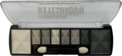 D'Donna - Oogschaduw Palette - Space Gris - Met Lange Applicator - 8 Kleuren: Wit / Grijs / Zilver / Zwart - 1 Doosje Met 10 Gram Inhoud