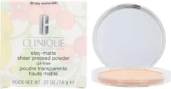 Clinique Stay Matte Sheer Pressed Powder - 02 Stay Neutral - Gezichtspoeder -Mooi Leven 1200x622