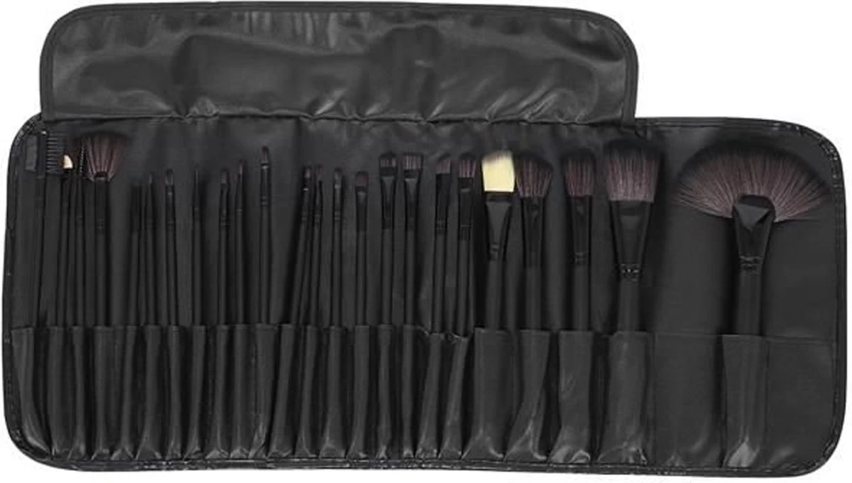 Make-up Kwasten Set - Professionele Kwasten - 24-delig Met Tasje - Cosmetica Kwasten - Zwart - Rheme 11 Make-up Kwasten Set - Professionele Kwasten - 24-delig Met Tasje - Cosmetica Kwasten - Zwart - Rheme - Afbeelding 9