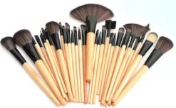 32-delige Make Up Set - Kwasten Set - Make Up Etui - Zwarte Professionele Make Up Set -Mooi Leven 1200x737