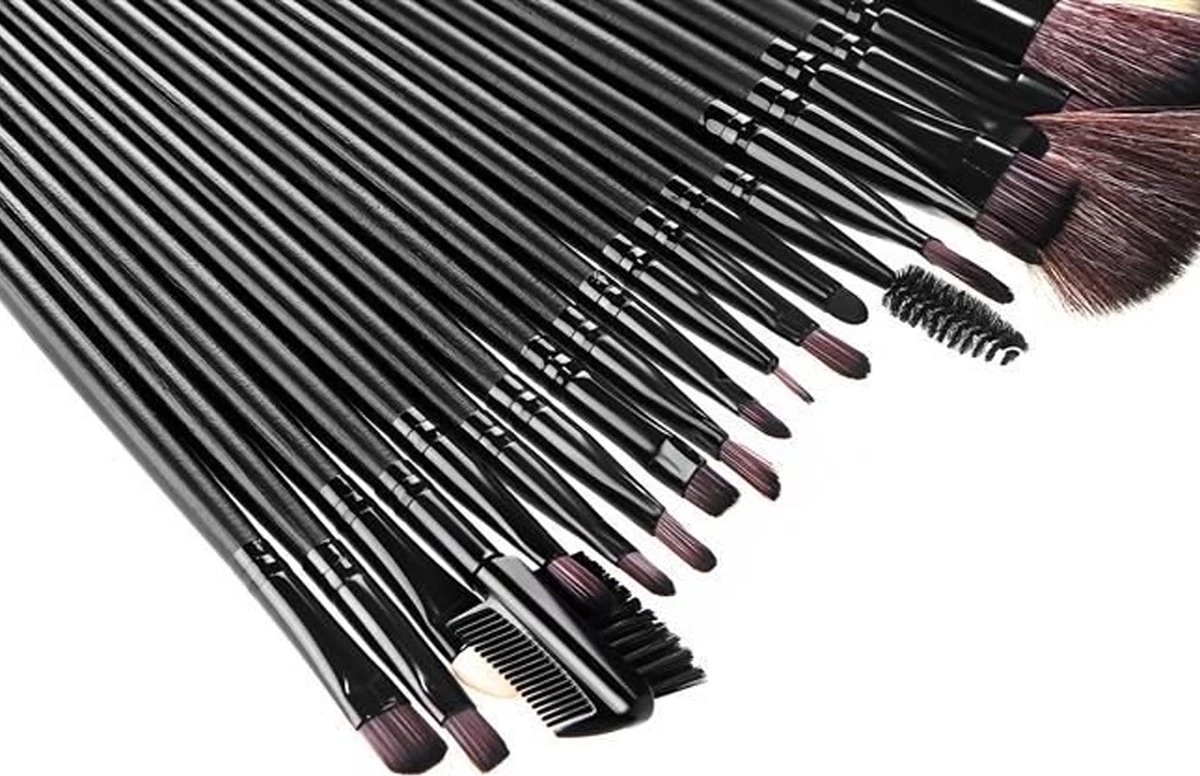 Make-up Kwasten Set - Professionele Kwasten - 24-delig Met Tasje - Cosmetica Kwasten - Zwart - Rheme 14 Make-up Kwasten Set - Professionele Kwasten - 24-delig Met Tasje - Cosmetica Kwasten - Zwart - Rheme - Afbeelding 12