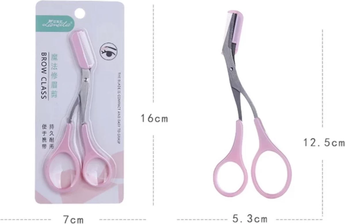 Without Lemons | Wenkbrauwschaar | Wenkbrauw Trimmer | Browshaper | BeautyTool | Gezichts Schaar | Dames| Ontharing | Design | Roze 4 Without Lemons | Wenkbrauwschaar | Wenkbrauw Trimmer | Browshaper | BeautyTool | Gezichts Schaar | Dames| Ontharing | Design | Roze - Afbeelding 2