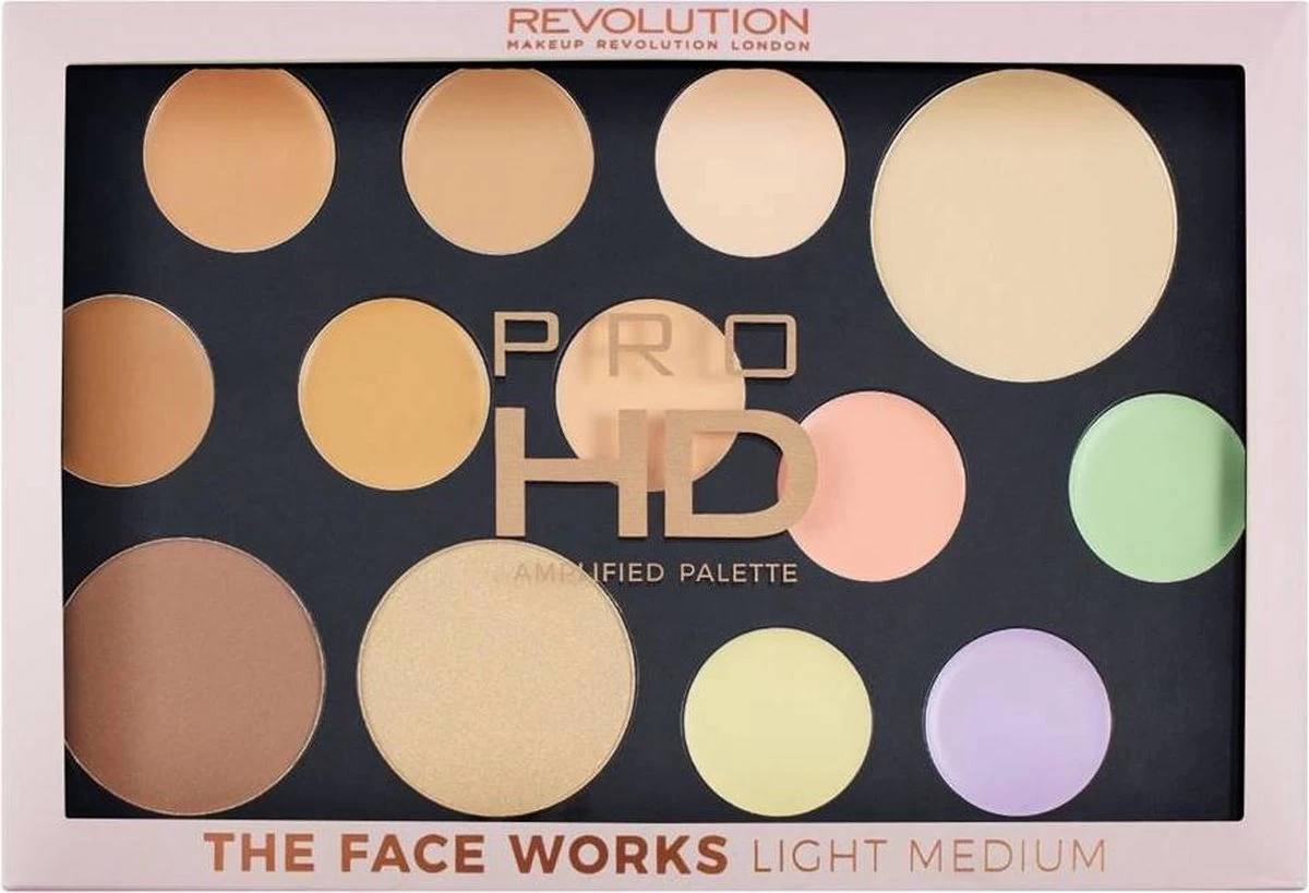 Makeup Revolution HD Pro Palette The Works - Light/Medium 3 Makeup Revolution HD Pro Palette The Works - Light/Medium