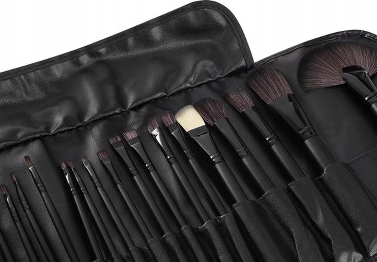 Professionele 24-Delige Make-Up Kwastenset - Cosmetica Visagie Makeup Kwasten Set - Mascara/Oogschaduw/Concealer/Foundation/Blush/Eyeliner/Highlighter/Poederkwast Beauty Brush - Contourkwast Make Up Brushes Borstels Penselen - Met Luxe Opberg Etui 12 Professionele 24-Delige Make-Up Kwastenset - Cosmetica Visagie Makeup Kwasten Set - Mascara/Oogschaduw/Concealer/Foundation/Blush/Eyeliner/Highlighter/Poederkwast Beauty Brush - Contourkwast Make Up Brushes Borstels Penselen - Met Luxe Opberg Etui - Afbeelding 10