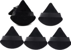 WiseGoods Luxe Poeder Spons Set - Beauty Blender - Sponsjes Make Up - Make-Up Accessoires - Makeup Tools - Verzorging - Zwart 5st