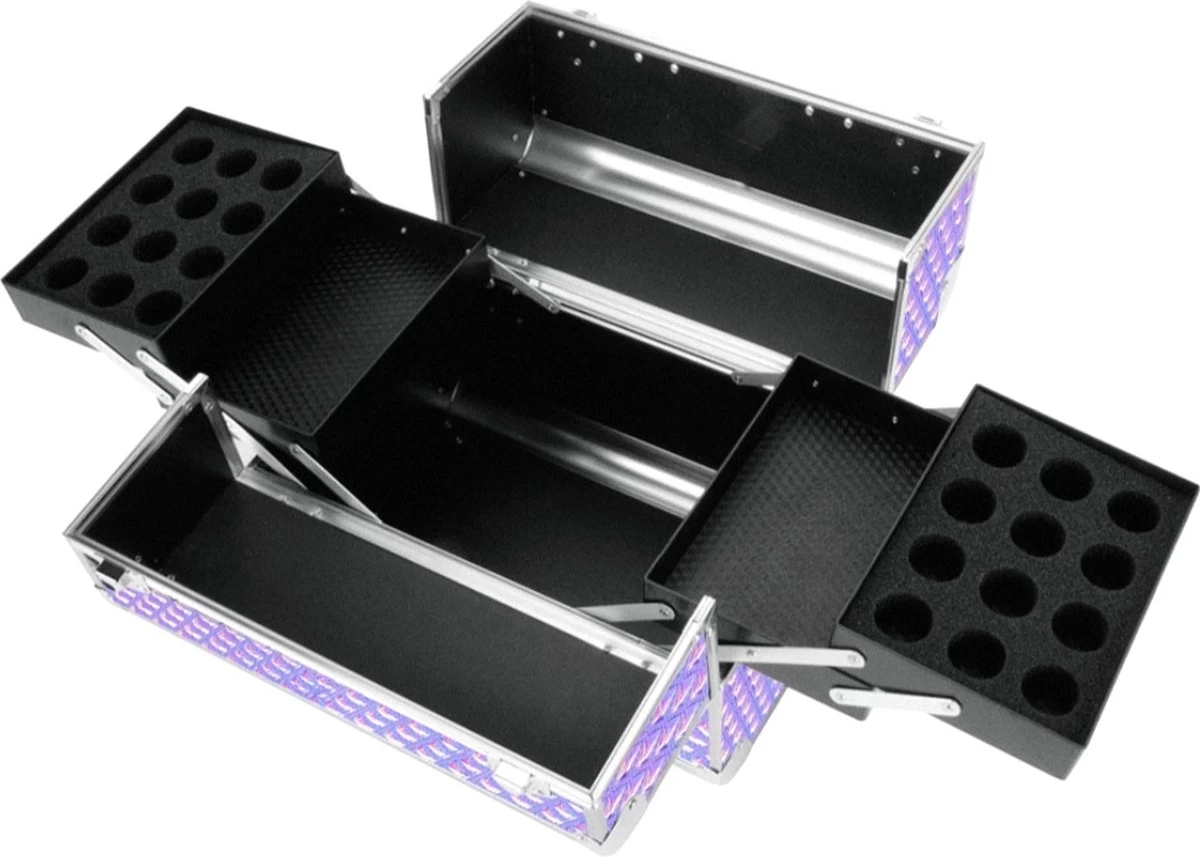 Merkloos Luxe Cosmeticakoffer, Make-up Koffer, Nagel Koffer, Visagie Koffer 32x21x26 4 Merkloos Luxe Cosmeticakoffer, Make-up Koffer, Nagel Koffer, Visagie Koffer 32x21x26 - Afbeelding 2