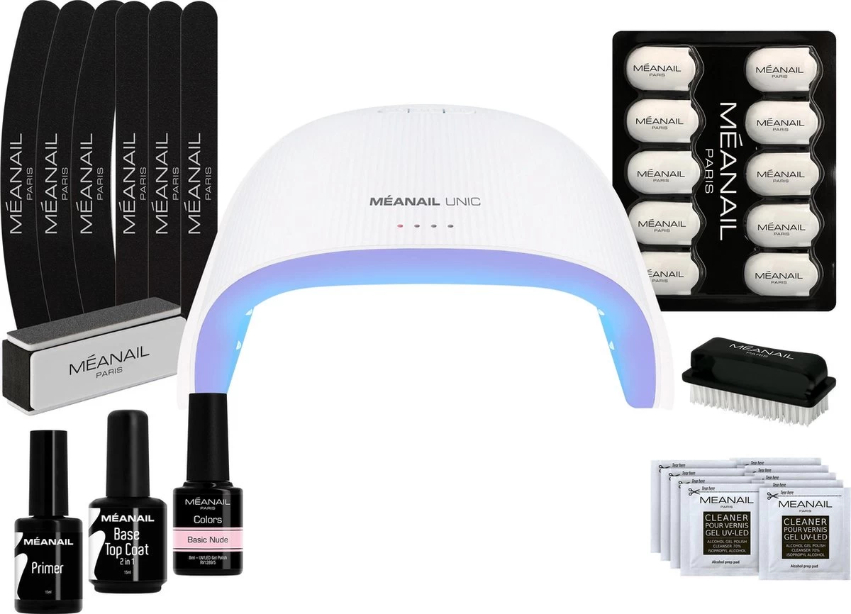 Méanail - Gellak – Led Lamp 48w - Gellak Starterspakket - Gel Nagellak - Basic Nude 3 Méanail - Gellak – Led Lamp 48w - Gellak Starterspakket - Gel Nagellak - Basic Nude