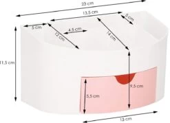 Springos Make Up Organizer - Meerdere Vakken - Lade Kast - Wit/Roze -Mooi Leven 1200x868 1