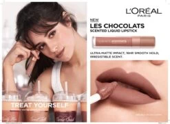 L’Oréal Paris Make-Up Designer Les Chocolats Lipstick - 842 Candy Man - Paars - Ultra Matte Lippenstift Met Chocoladegeur - 7,6 Ml -Mooi Leven 1200x881 1