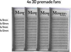 Mowny Beauty - Starterskit S - Starterspakket - Wimperextensions - Premade Fans - Lashes - Russian Volume -Mooi Leven 1200x882