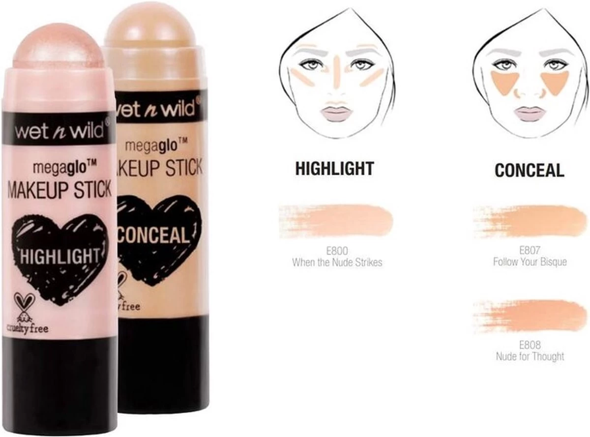 Wet N Wild Wet 'n Wild - MegaGlo - Makeup Stick - Highlight - 800 When The Nude Strikes - Roze - 6 G 4 Wet N Wild Wet 'n Wild - MegaGlo - Makeup Stick - Highlight - 800 When The Nude Strikes - Roze - 6 G - Afbeelding 2