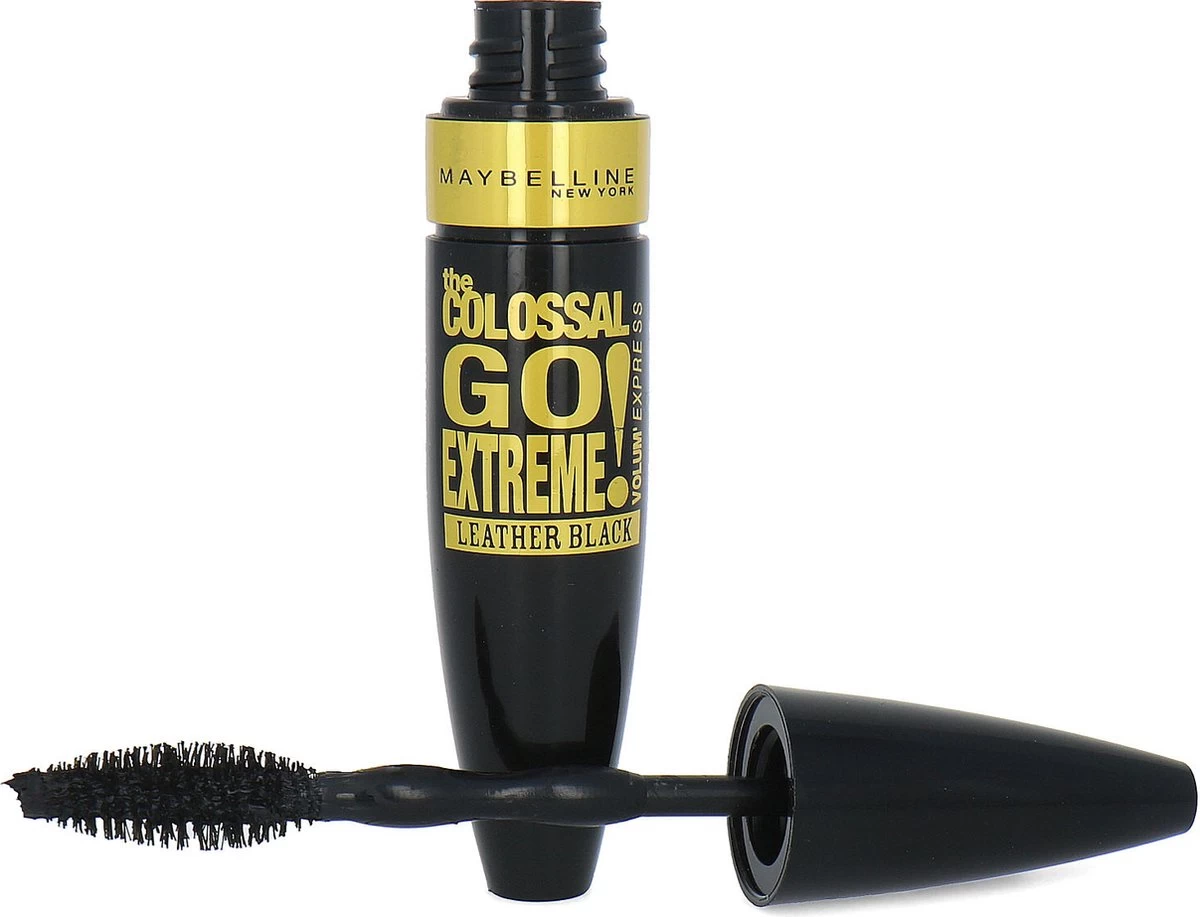 Maybelline Volum'Express Colossal Go Extreme! Leather Black Mascara - Zwart 6 Maybelline Volum'Express Colossal Go Extreme! Leather Black Mascara - Zwart - Afbeelding 4
