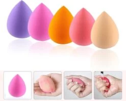 (5 Stuks) Make Up Spons - Gezicht Sponsje - Foundation Blender - Beauty Blender - Poeder - Make-Up -Mooi Leven 1200x964 1