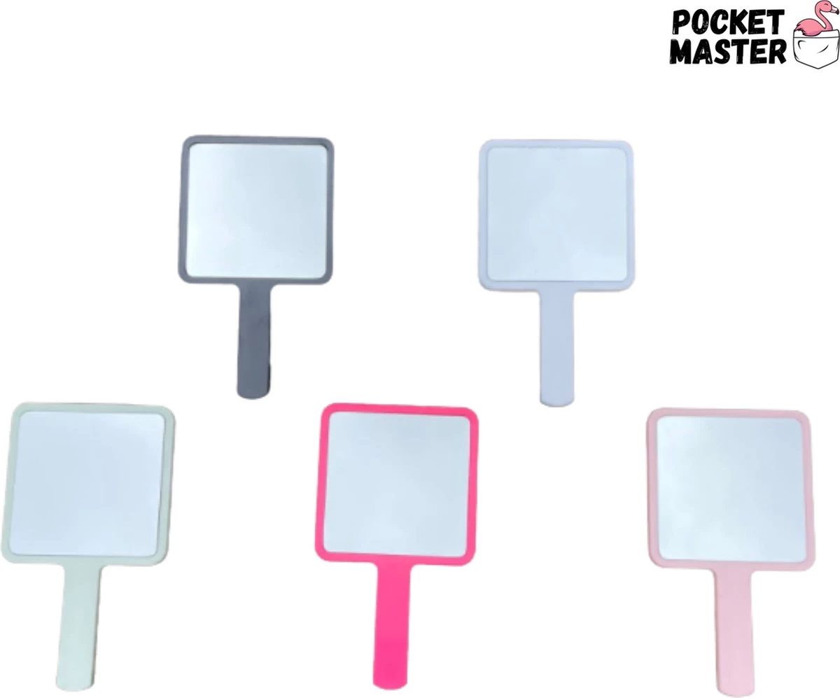 PocketMaster® Make-Up Spiegel / Handspiegel Met Handvat - Zwart - Klein - Compact - Handzaam - 8,0 X 8,0 Cm Spiegeloppervlak 6 PocketMaster® Make-Up Spiegel / Handspiegel Met Handvat - Zwart - Klein - Compact - Handzaam - 8,0 X 8,0 Cm Spiegeloppervlak - Afbeelding 4