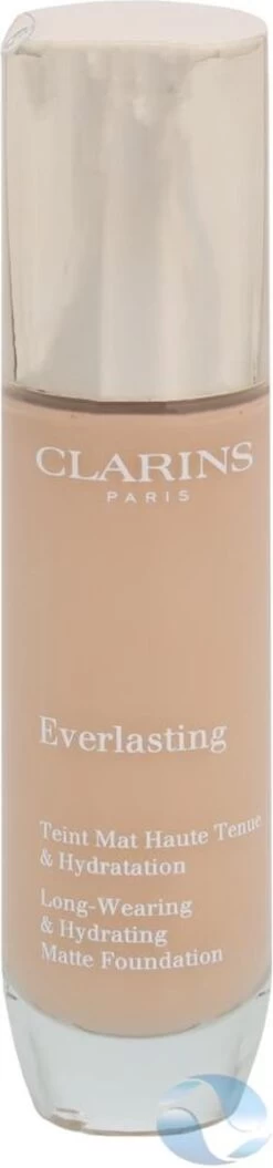 Clarins Everlasting Long-Wearing & Hydrating Matte Foundation - Long-Lasting Moisturizing Makeup With Matte Effect 30 Ml 107C -Mooi Leven 281x1200 1