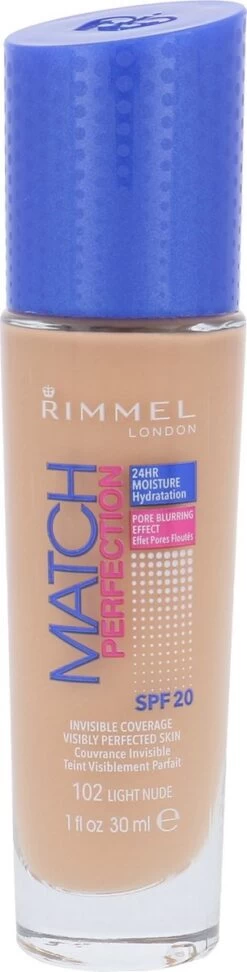 Rimmel London Match Perfection Foundation 102 Light Nude -Mooi Leven 305x1200