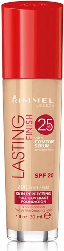 Rimmel London Lasting Finish Foundation - 200 Soft Beige -Mooi Leven 310x1200 2