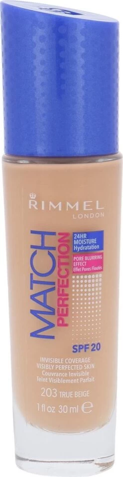 Rimmel London Match Perfection Foundation - 203 True Beige -Mooi Leven 311x1200 5