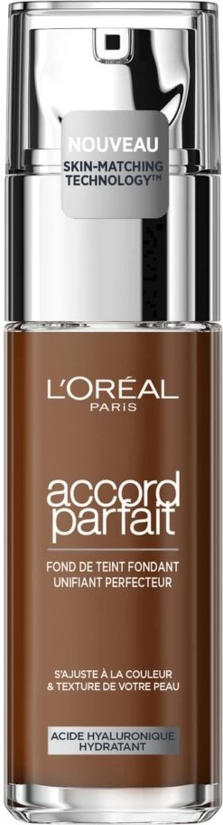 L’Oréal Paris - Accord Parfait Foundation - 10D/W - Natuurlijk Dekkende Foundation Met Hyaluronzuur En SPF 16 - 30 Ml