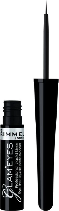 Rimmel London Glam'Eyes Professional Liquid Eyeliner - 001 Black Glamour -Mooi Leven 337x1200 5