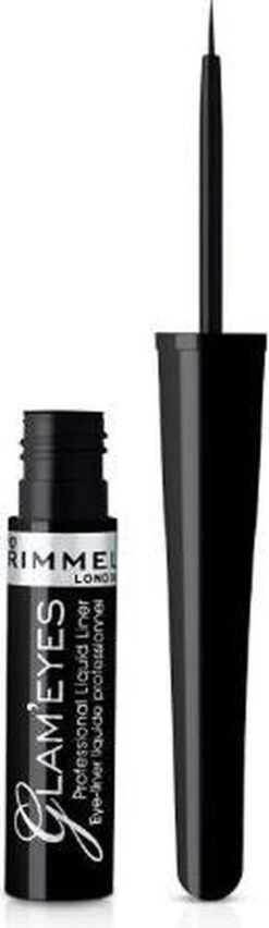 Rimmel London Glam'Eyes Professional Liquid Eyeliner - 001 Black Glamour -Mooi Leven 348x1200 2