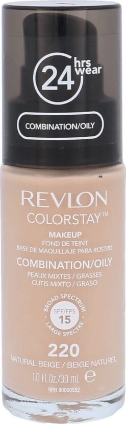 Revlon Colorstay Foundation With Pump - 220 Natural Beige (Oily Skin) 20 Revlon Colorstay Foundation With Pump - 220 Natural Beige (Oily Skin) -Mooi Leven 358x1200 1