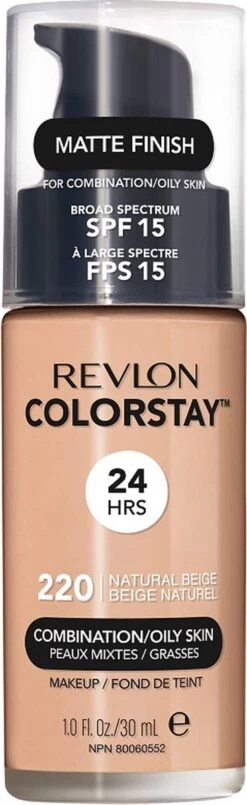 Revlon Colorstay Foundation With Pump - 220 Natural Beige (Oily Skin) 19 Revlon Colorstay Foundation With Pump - 220 Natural Beige (Oily Skin) -Mooi Leven 368x1200