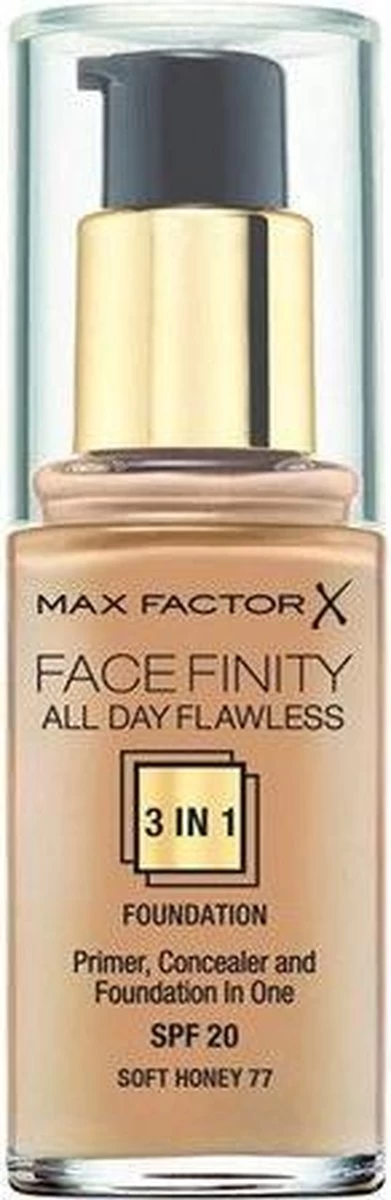Max Factor Facefinity All Day Flawless 3-in-1 Liquid Foundation - 077 Soft Honey 12 Max Factor Facefinity All Day Flawless 3-in-1 Liquid Foundation - 077 Soft Honey - Afbeelding 10