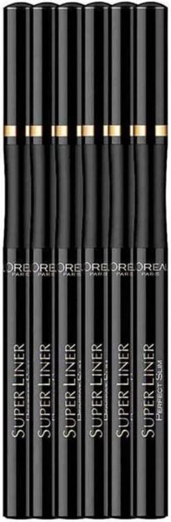 L'Oreal Super Liner Perfect Slim Eyeliner - 6 Stuks Voordeel Verpakking