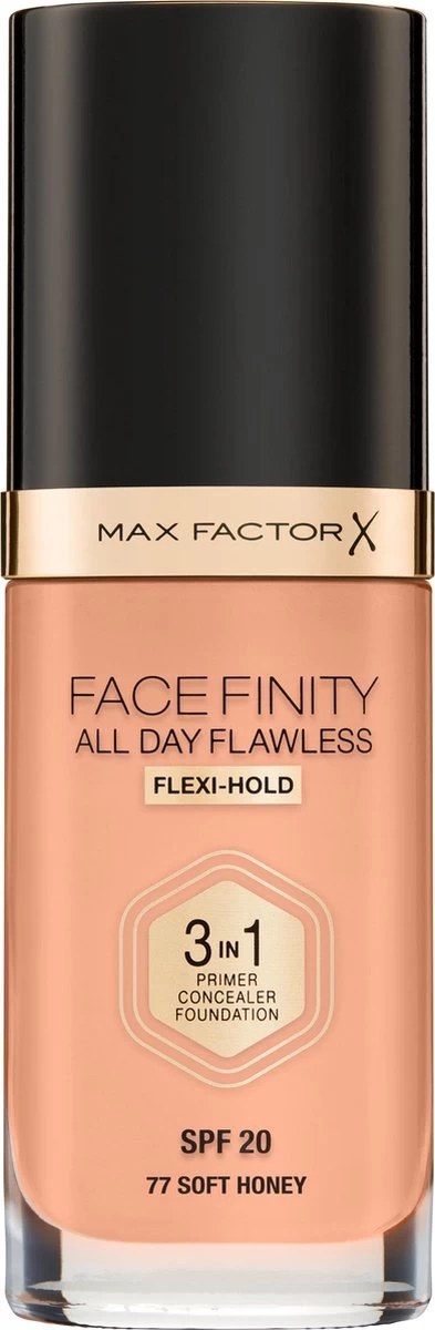 Max Factor Facefinity All Day Flawless 3-in-1 Liquid Foundation - 077 Soft Honey 3 Max Factor Facefinity All Day Flawless 3-in-1 Liquid Foundation - 077 Soft Honey