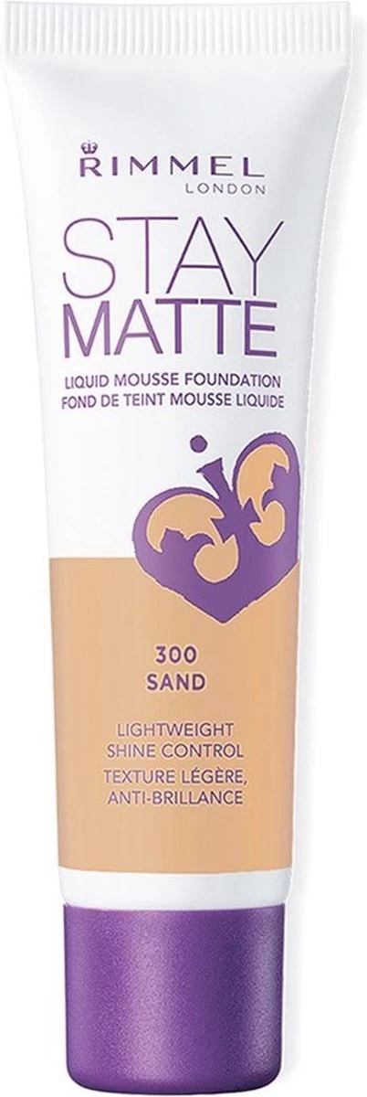 Rimmel London Stay Matte Liquid Foundation - 300 Sand 3 Rimmel London Stay Matte Liquid Foundation - 300 Sand