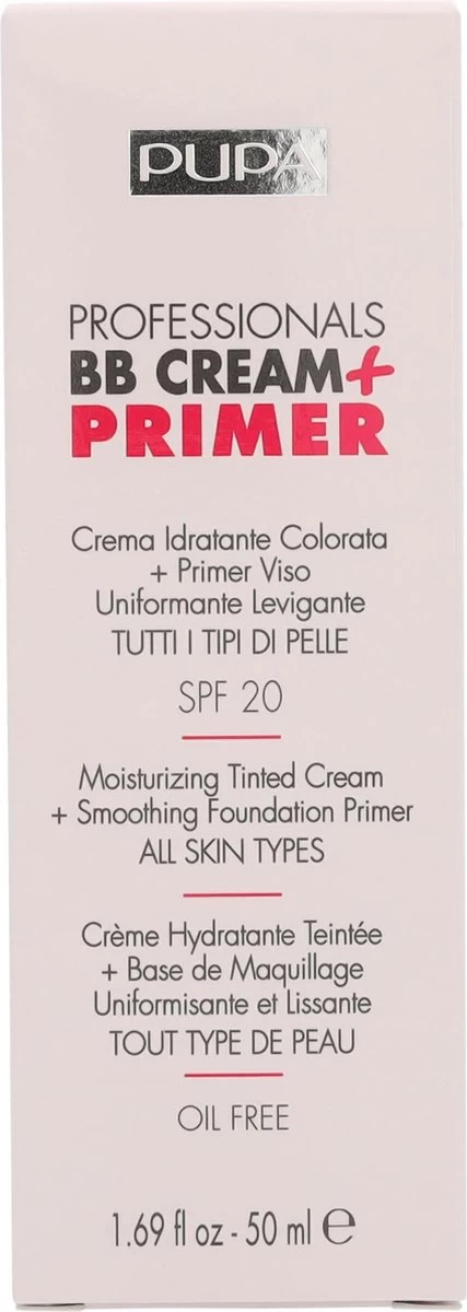 Pupa Milano Professionals BB Cream + Primer - Nude 001 4 Pupa Milano Professionals BB Cream + Primer - Nude 001 - Afbeelding 2