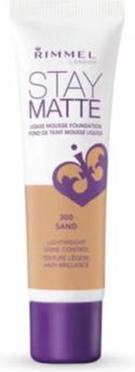 Rimmel London Stay Matte Liquid Foundation - 300 Sand 8 Rimmel London Stay Matte Liquid Foundation - 300 Sand - Afbeelding 6