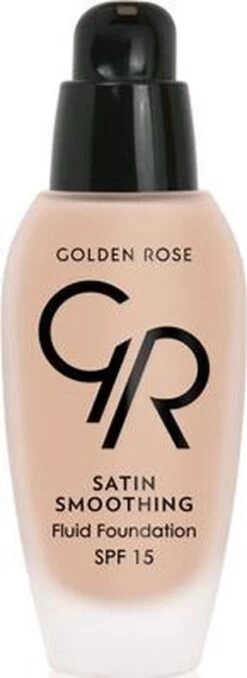 Golden Rose Satin Smoothing Fluid Foundation NO: 28 Vloeibare Foundation Met SPF15 En Vitamine E