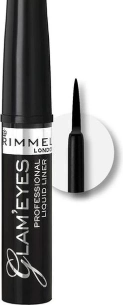 Rimmel London Glam'Eyes Professional Liquid Eyeliner - 001 Black Glamour -Mooi Leven 485x1200 1
