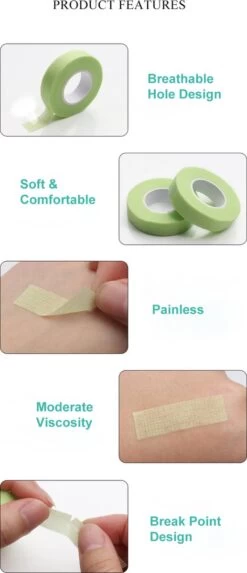 Lashes & More - Wimpertape - Wit - Wimperextensions - Wimper Tape - Beautytape - Medische Tape - Wimper Tool - Hyperallergeen - Huidvriendelijk – Tape – Non Wooven Tape -Mooi Leven 517x1200 5