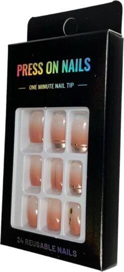 Merkloos Press On Nails - Nep Nagels - Roze Naturel - Square Oval - Manicure - Plak Nagels - Kunstnagels Nailart - Zelfklevend -Mooi Leven 550x1200 3